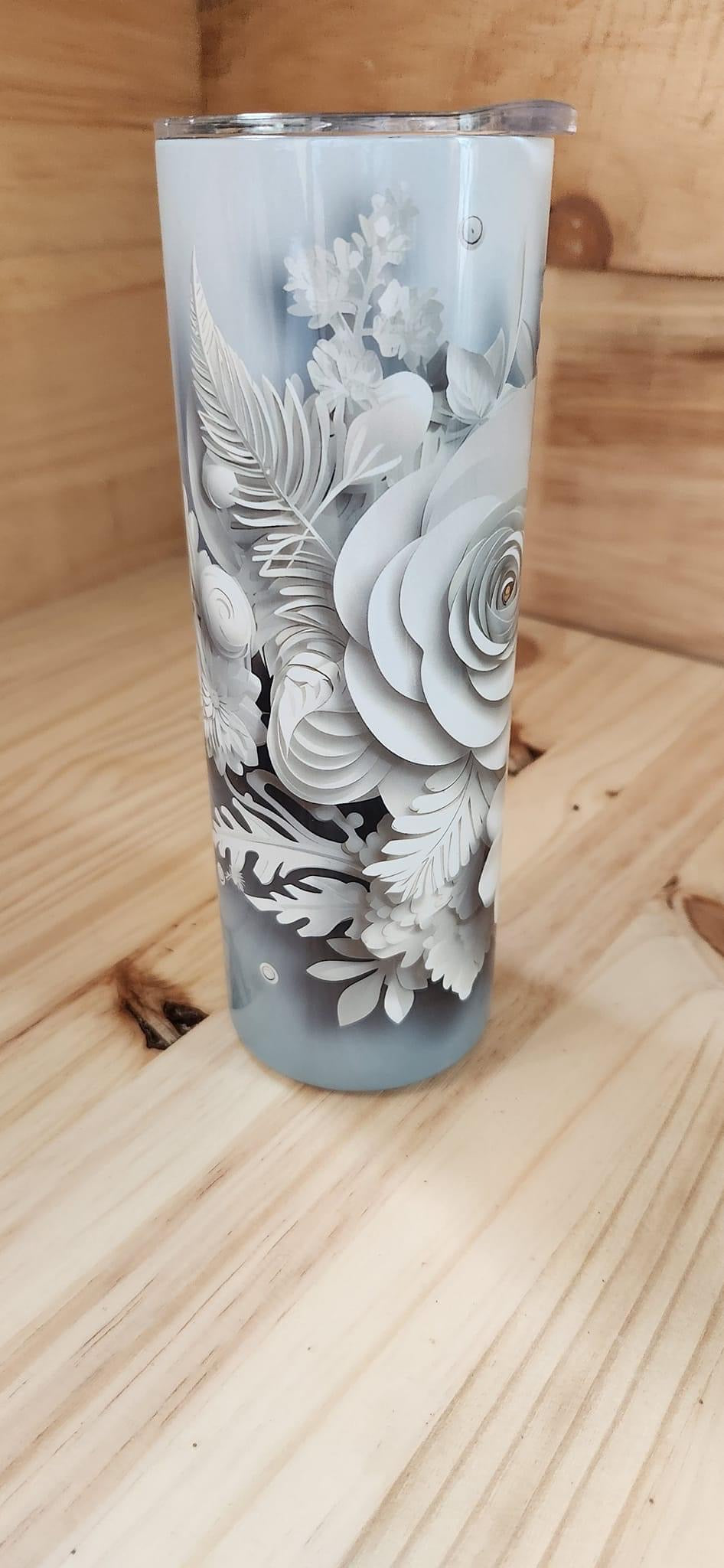 3D flower tumbler