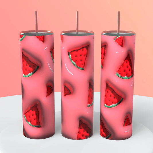 3D effect watermelon tumbler