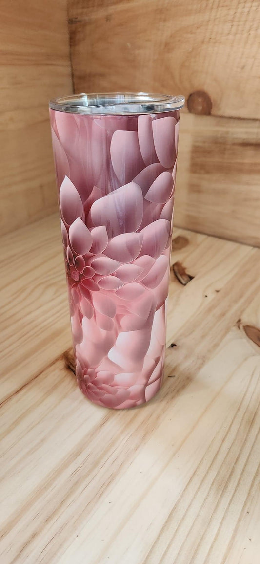 3D flower tumbler