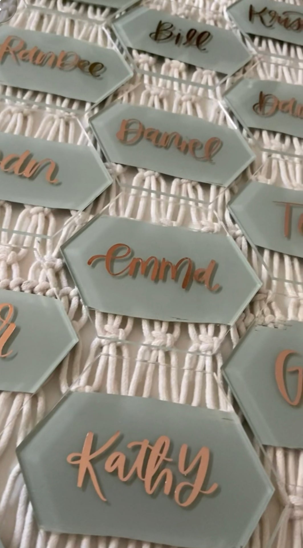 Wedding acrylic name place cards