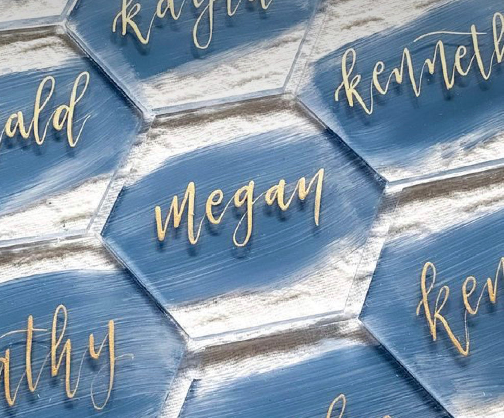 Wedding acrylic name place cards